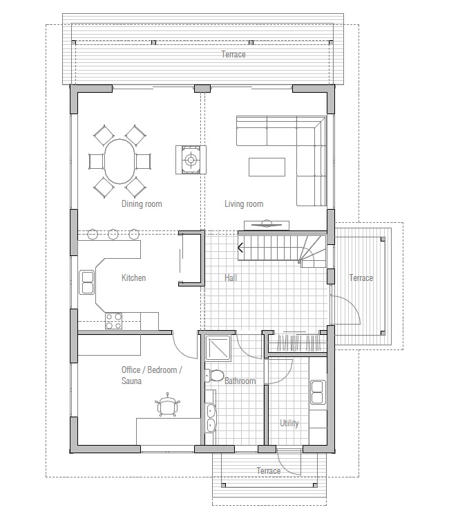 Affordable Home CH137 floor plans with low cost to build ...