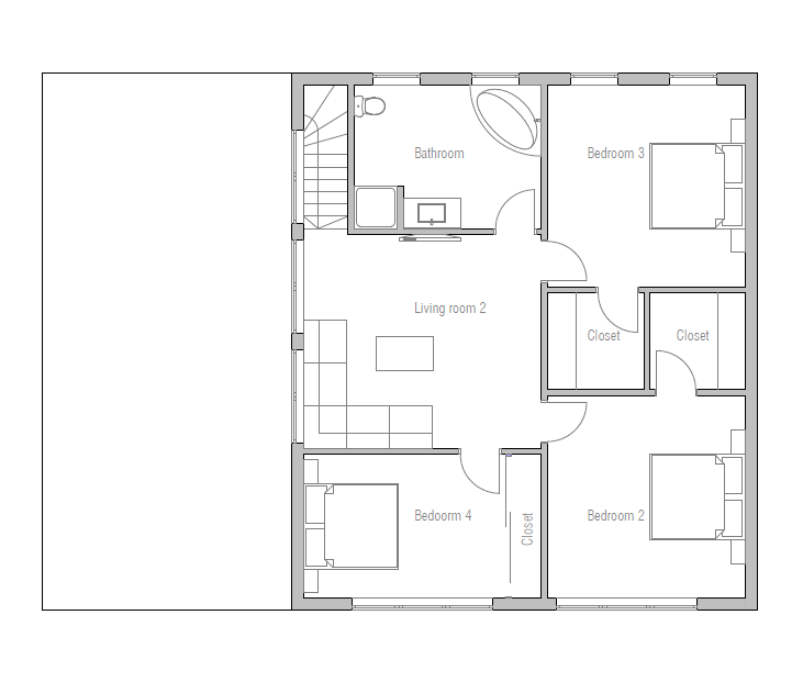 Contemporary Home CH251, House Plan House Plan